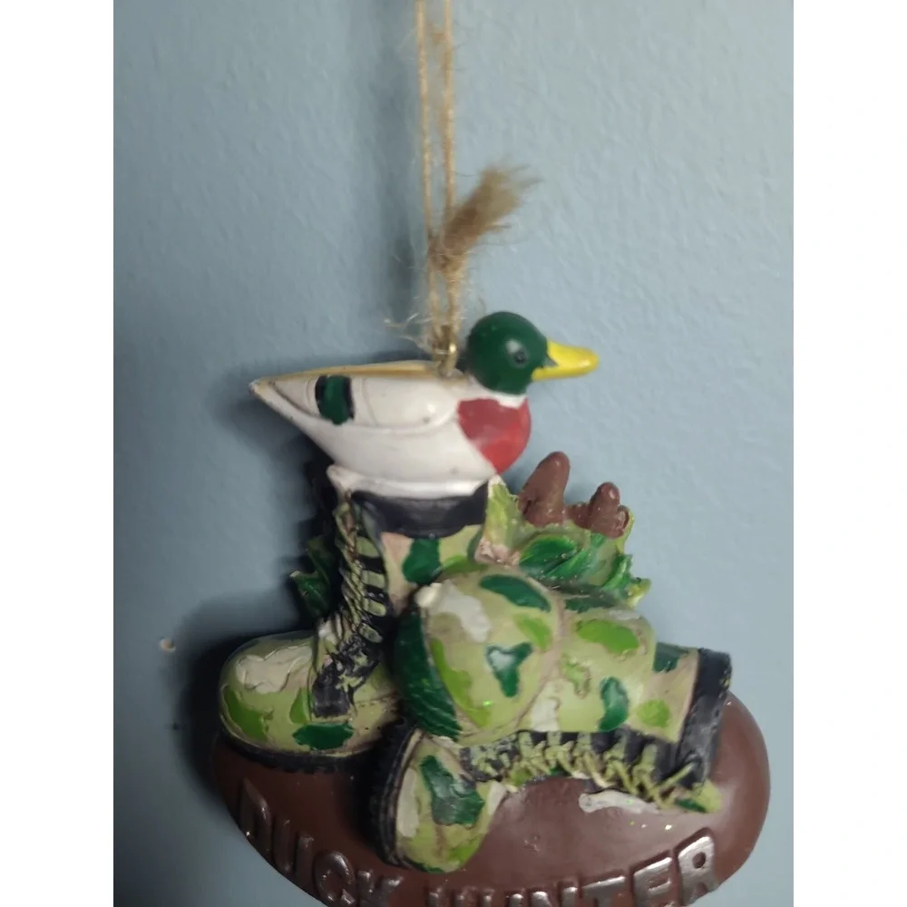 JWM‎ Collection Duck Hunter Boots & Hat Christmas Holiday Ornaments